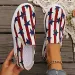 Independence Day Sneakers Autumn Winter Elastic Women Flat Star Stripe Shoes Ss Size_vogvips.com