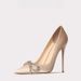 Gentle Champagne Color Satin High Heels 2025 Spring And Summer New Rhinestone Bow Fine High-heeled Single Shoes Women's Dinner Shoes Fashion_vogvips.com