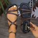 European And American Export Plus Size Fashion Roman Cross Strap Flat For Women Cross-border Elastic Beach Sandals_vogvips.com