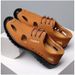 2025 New Men's Sandals Summer Breathable Casual Hollow Hole Leather Shoes For Men_vogvips.com