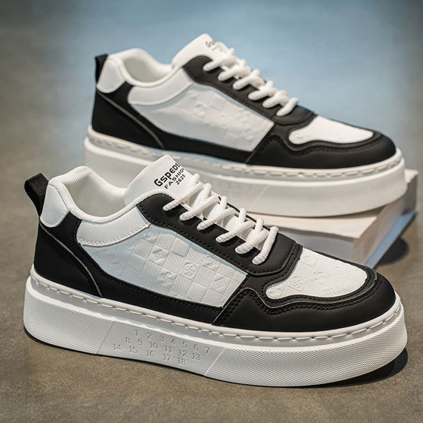 Men's Shoes Breathable Little White Shoes Male Students Platform Sports Shoes Casual Board Shoes_vogvips.com