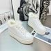 Furry Winter Thick Sole Outdoor New Style Fleece Lined Height Increasing Cotton Platform Genuine Leather Snow Boots_vogvips.com