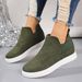 Large Size Women's New Flat Bottomed Suede Elastic One Foot Casual Board Shoes, Sports And Fashionable Single Shoes_vogvips.com