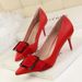 866-1 Korean Style Fashion Simple Professional OL Slimming Women's Thin High Heel Shallow Mouth Pointed Toe Belt Buckle_vogvips.com