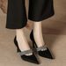 French Style Stiletto High Heels Women, Elegant And Sophisticated, Suitable Banquets, Rhinestone Wedding Casual Shoes,_vogvips.com