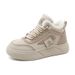 Free Shipping SH909 Winter Student Thick-Soled College High-Top Warm Cotton Patchwork Shoes Sneakers Women's Retro Style_vogvips.com