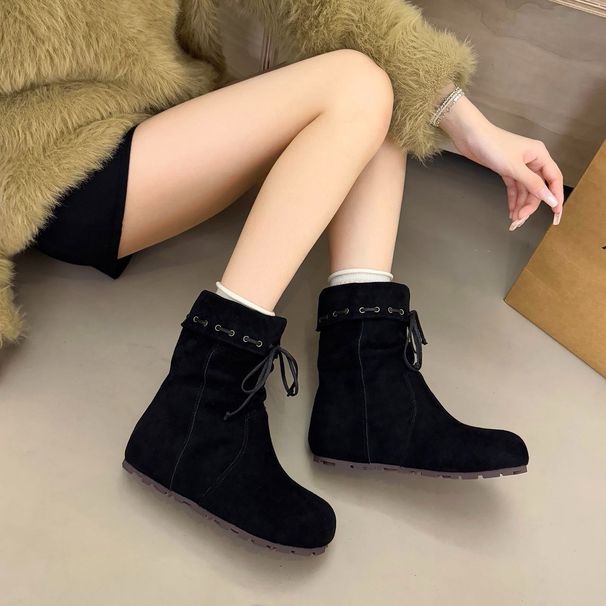 Tassel Short For Women 2025 New Knight Wasteland Style Chunky Heel Over-the-Knee Mid-Calf High Tube Boots_vogvips.com