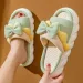 en Women Indoor Slippers Comzy Anti-Slip House Cotton Shoes Cute Bowknot Flat Slipper Couples Slides Spring Summer_vogvips.com