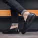 Step On Spring And Summer Lazy Casual Leather Shoes, Men's Driving Flat Bottomed Lightweight 2023 New Bean Shoes_vogvips.com