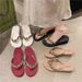 Summer New Rhinestone Women's Wedge Flip-Flops Fashion Toe Post Sandals Outdoor Casual Non-Slip Mid-Heel Beach Slippers_vogvips.com