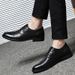 Euro Step Brogue Carved Business Formal Casual Leather Men's British Style Height-Increasing Top Layer Cowhide Groom Wedding Shoes_vogvips.com