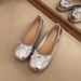 French Ballet Style Shallow Mouth Single Shoes Women's Summer Skirt Mary Jane Shoes Bow Soft Sole Beanie Shoes_vogvips.com