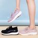 Women's Spring Lightweight Slip-on Walking Fly-knit Single Soft-soled Breathable Casual Shoes, Mom's Shoes For Women_vogvips.com