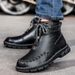 Martin Boots Men's Leather Shoes Breathable Short Boots Large Size Men's Shoes_vogvips.com