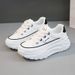 HY906 New Minimalist Women's 2023 Autumn Korean Version Breathable Height Increasing Thick Soled Sports And Leisure_vogvips.com