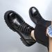 European Warm Series Men's Martin 2025 New Cotton-Padded Leather Thin British Style Mid-Top Thick Sole Height Increasing Motorcycle Black_vogvips.com
