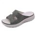 2025 New Summer Genuine Leather Women's Simple Studded Sporty Wedge Large Size Sandals_vogvips.com