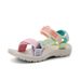 Girls' Summer Sandals For Medium To Large Children With Velcro Straps, Suitable For Casual Wear, Princess-style, And Beach Activities LE F EK A 30-38_vogvips.com
