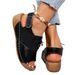 European And American Roman Style Strappy Peep-toe Sandals - New Summer Collection, Chunky Sole, Slip-on, Round Toe, Open Toe, Velcro Beach Sandals_vogvips.com