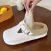 Women's Shoes Autumn And Winter Outer Cotton Slippers Women's Waterproof And Dirt Resistant Detachable Cotton Slippers Plus Velvet Cotton Slippers_vogvips.com