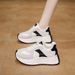 New Versatile Autumn And Winter, Thick Soled Women's Board Shoes, Height Increasing Casual Patchwork Leather Sports_vogvips.com