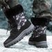 New Autumn And Winter Style Fleece-lined Warm Snow Boots, Outdoor Army Green Camouflage High-top Cotton Shoes_vogvips.com