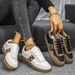 Women's Plus Size Casual Sneakers - Lightweight Breathable Slip-On Shoes With Lace-Up Design For Everyday Comfort_vogvips.com