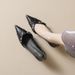 Pointed Single Shoes Women's Thin Heel Niche Design Cat Heel Cross Belt Shallow Mouth High Heels Soft Sole_vogvips.com