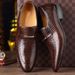 2022 New Men's Casual Classic Low-Cut Emed Leather Comfortable Business Dress Shoes Man Loafers Plus Size 38-48_vogvips.com