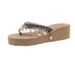 New Women's Beach Summer Fashion Outdoor Thick Sole Wedge Flip-Flops High Heel Beach Slippers_vogvips.com