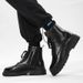 European Warm Series Martin Autumn High-Top Thick-Soled Motorcycle Work Black Men's Mid-Top Trendy Shoes British Style Leather Boots_vogvips.com
