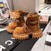 【Fanfuna】Rhubarb Suede Leather Short Thick Sole Martin Trendy Cool British Work Western Cowboy Boots_vogvips.com
