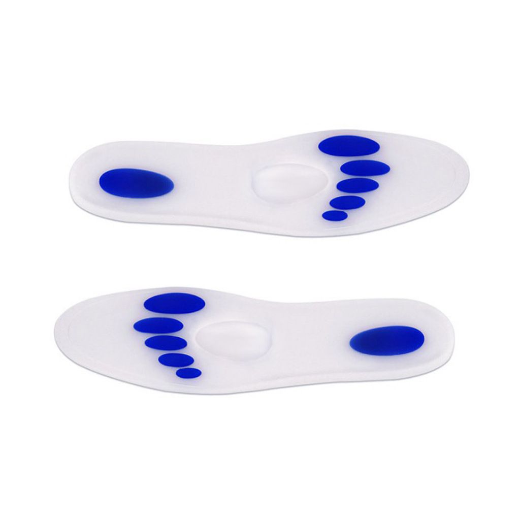 Silicone insoles, toe bone massage, relieve foot pressure, shock absorbing and anti pressure insoles for men and women_vogvips.com