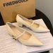 Vintage French Single Shoes Women's Fashion Pointed Middle Heel Mary Jane Women's Shoes Thick Heel Spring High Heels_vogvips.com