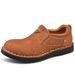 Tooling Shoes Men's Autumn And Winter Genuine Leather Thick-Soled Men's Leather Shoes Hand-Stitched 1 Slip-On Outdoor Wo_vogvips.com