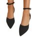 Half Top Women S Single Pointed Flying Fabric Hollow Buckle Low Heel Fashion Shoes_vogvips.com