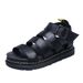 New 2024 Summer Women's Buckle Casual Beach Shoes Thick Sole Large Flat Martin Sandals_vogvips.com