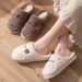 Cotton For Men Women, Autumn And Winter 2025 New Indoor Home Thick Sole Non-Slip Warm Plush Silent Slippers_vogvips.com