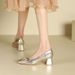 Sexy Toe Thick Bottom Women's 2025 Autumn New Shallow Mouth Medium Heel Women's Work Shoes Wear Comfortable Lightweight Fashionable_vogvips.com