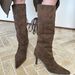Pointed Toe Western Cowboy 2025 New Over-the-Knee Long Versatile Slouch Lace-Up High Boots_vogvips.com