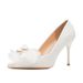 Women S White Style Wedding Heels Pointed Toe Bridal Shoes With Stiletto Heel Available In Wide Sizes_vogvips.com
