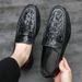 Euro Step Top Layer Cowhide New Genuine Leather Breathable Casual Single Loafers Men's Shoes_vogvips.com