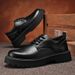 Autumn New Height Increasing Leather Waterproof Non-Slip Versatile Thick Sole Men's Breathable Fashion Work Shoes_vogvips.com