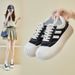 canvas Shoes Female Students Platform Heightening Shoes Board Shoes Breathable Casual Street Shoes_vogvips.com