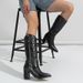 Stylish Western Boots For Women & Men – Embroidered Floral Pointed Toe Chunky Heel Knee-High Boots With Soft Sponge Padding & Metallic Accents_vogvips.com
