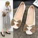 2025 Spring/Summer New Low-Heel European And American Style Shallow Fairy-Like Mom Shoes With Bowknot, Korean Version_vogvips.com