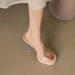 One Line Transparent Crystal Ultra-high Waterproof Platform Thick Heel For 2024 New Summer Women's Sandals_vogvips.com