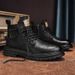 European Warm Series Casual Work Shoes Autumn Winter New Men's Trendy Martin Fleece Lined Warm High-top Leather Fashion Desert Boots_vogvips.com
