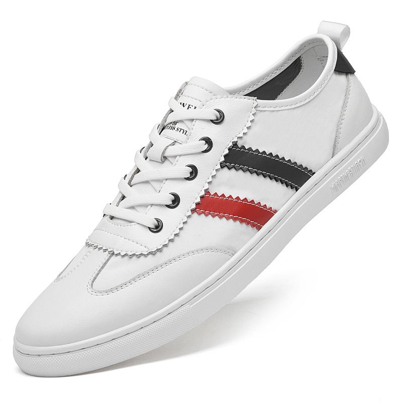 Casual Men's Shoes Breathable Board Shoes Low-top Lace-up Little White Men's Shoes Single Shoes_vogvips.com