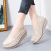 2023 Spring New European And American Style Women's Shoes: Platform Shoes, Thick-Soled Casual Sneakers, Large-Size_vogvips.com